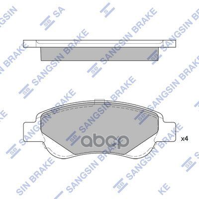 Колодки передние SANGSIN BRAKE SP1750